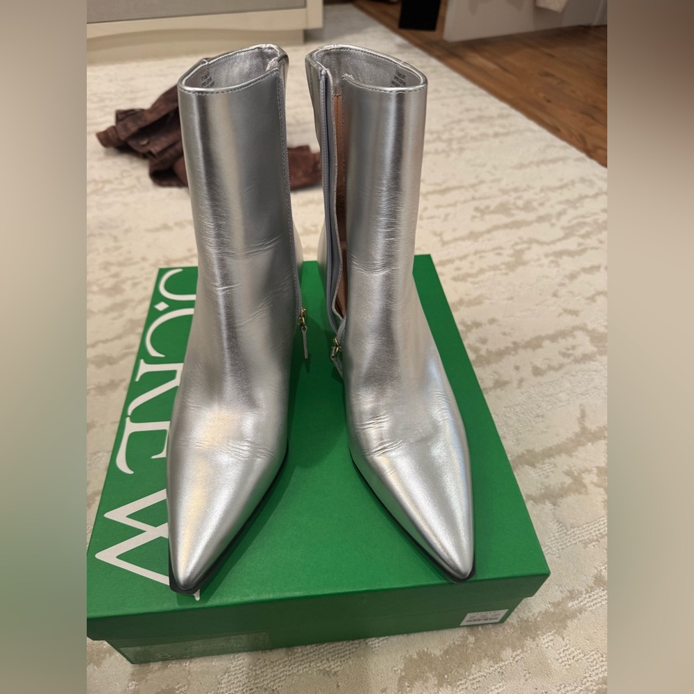 J.CREW Stevie Metallic Ankle Boot Size 8